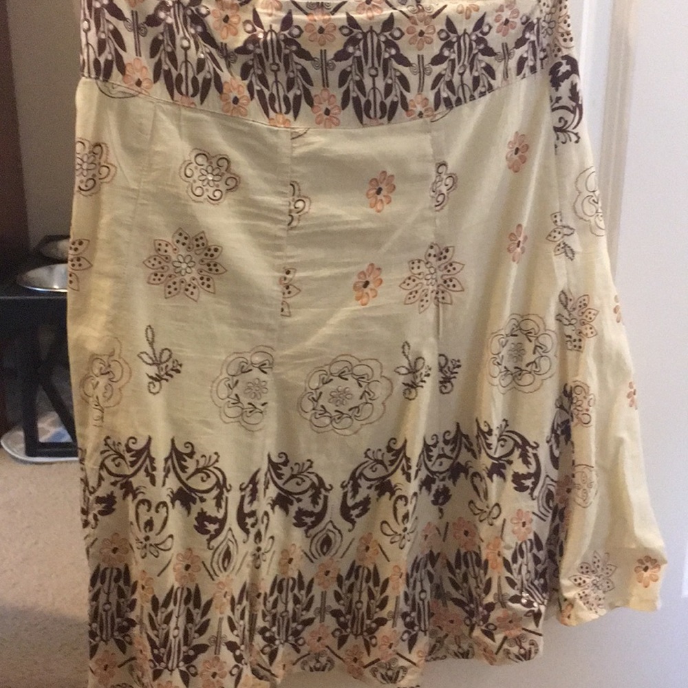 Beige Flower Skirt